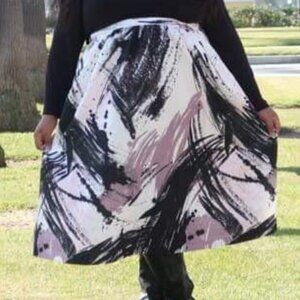 ISO Eloquii Brush Stroke Skirt